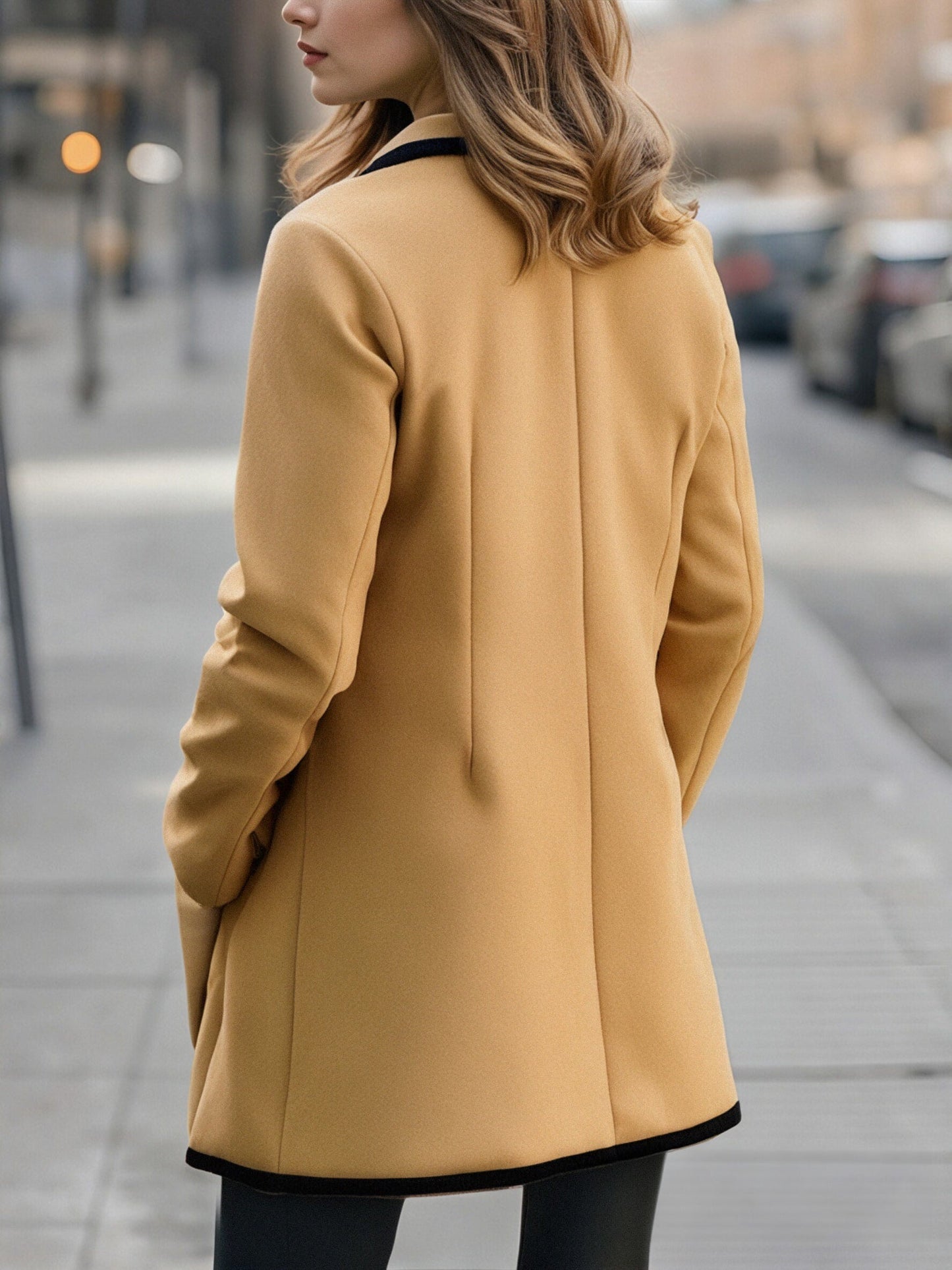 Abrigo cruzado de corte clásico