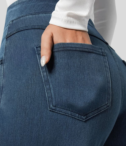Jeans de tiro alto con pierna ancha