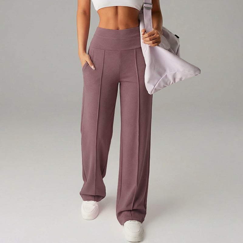 Pantalón de tiro alto con pierna amplia