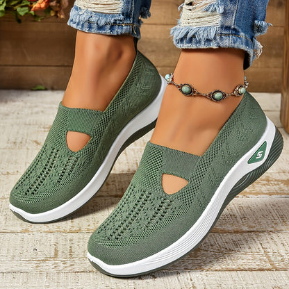 Zapatillas cómodas de tejido transpirable sin cordones