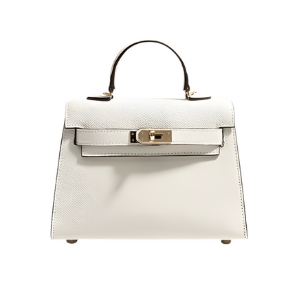 Bolso estructurado de mano con solapa