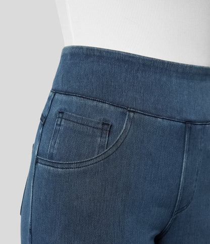 Jeans de tiro alto con pierna ancha