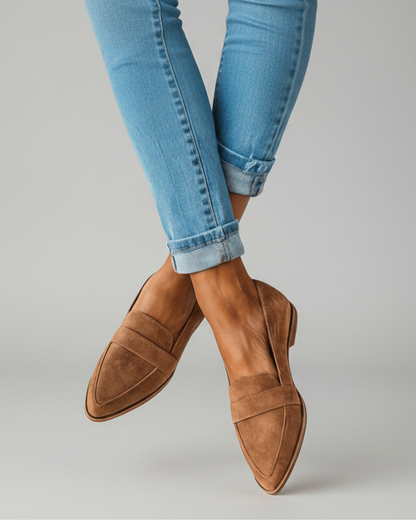 Helen | Mocasines de gamuza suave sin agujetas