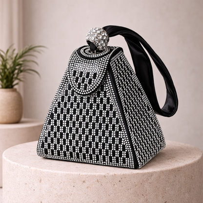 Mini bolso estructurado con pedrería