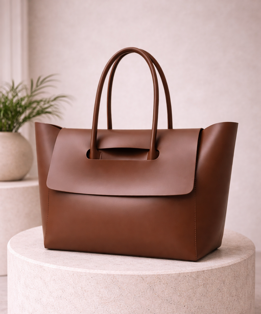 Bolso tote amplio con diseño minimalista