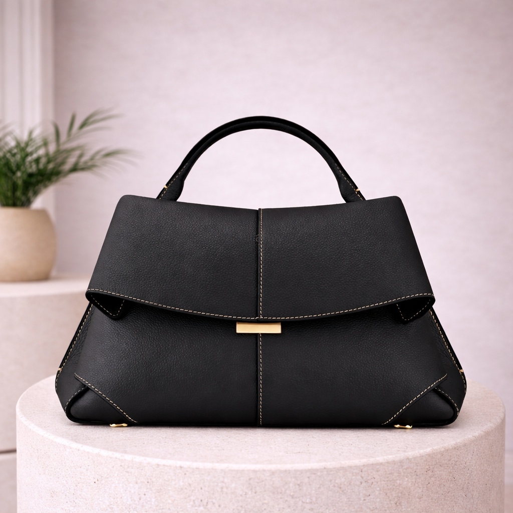 Bolso estructurado con solapa