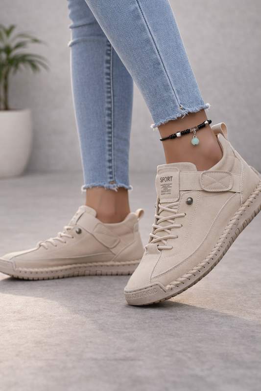 Zapatillas confort de cuero