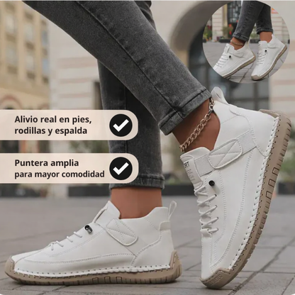 Zapatillas confort de cuero