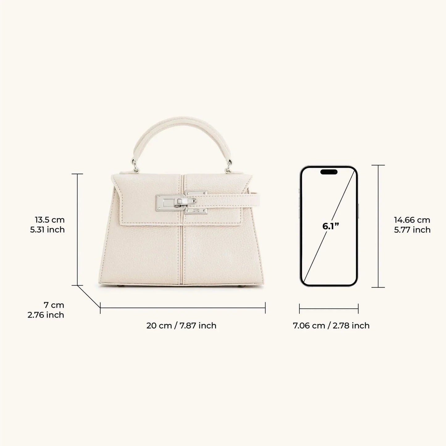 Bolso estructurado con asa superior
