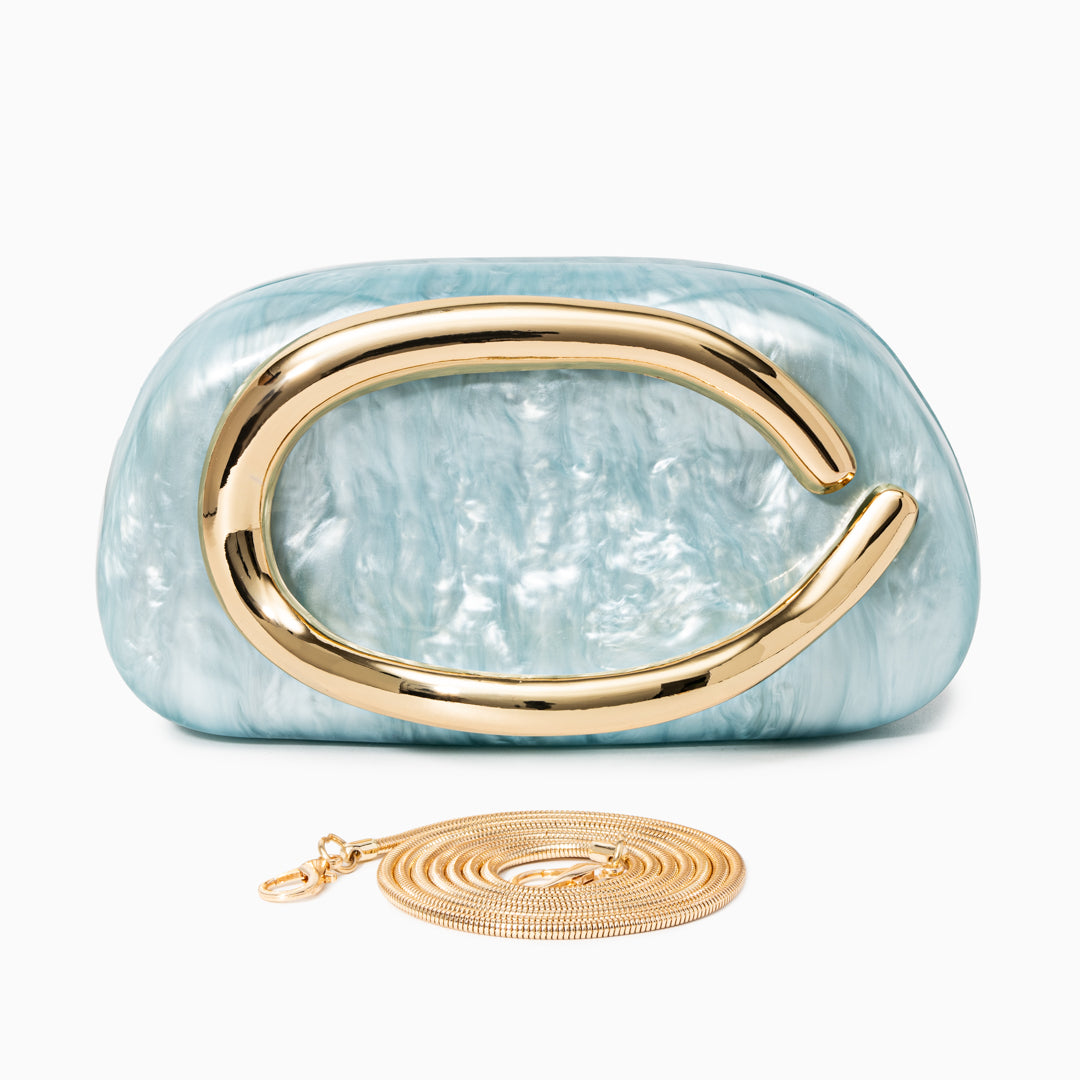 Bolso con acabado nacarado