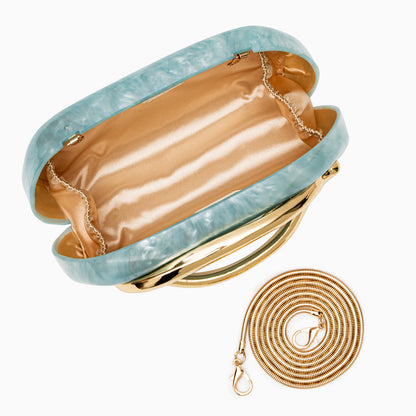 Bolso con acabado nacarado