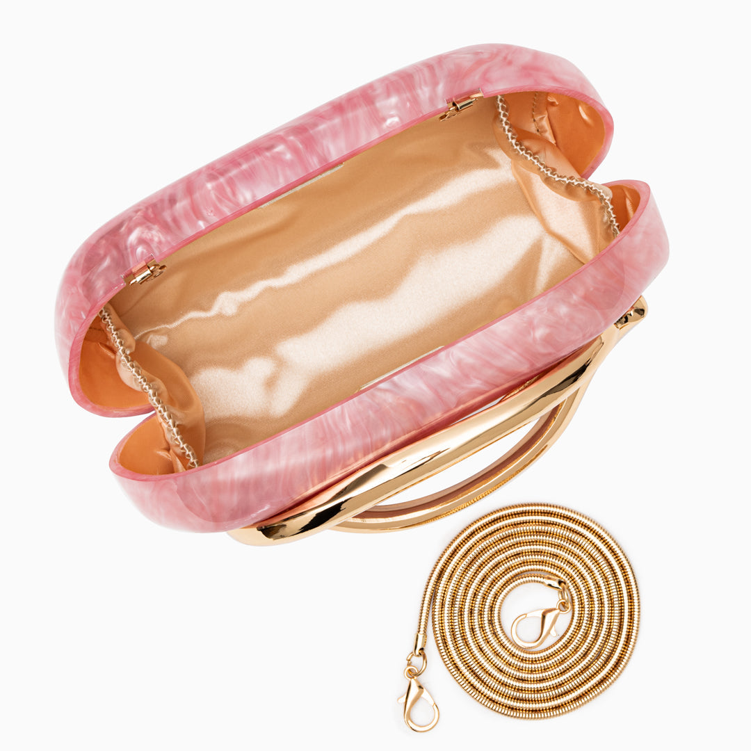 Bolso con acabado nacarado