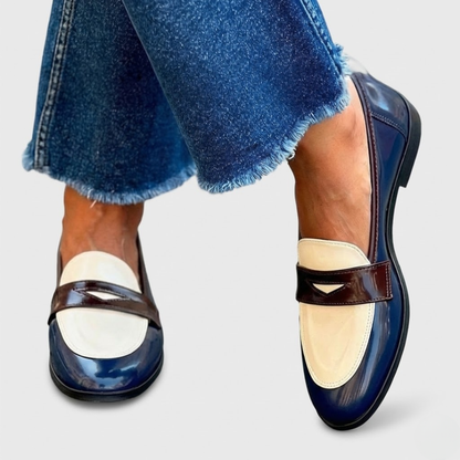 Claudia | Mocasines bicolor con contraste