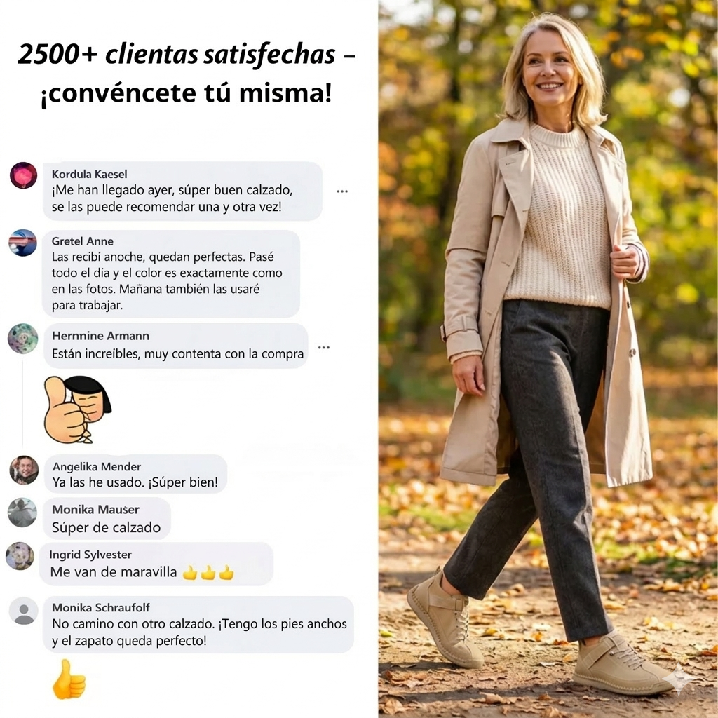 Zapatillas confort de cuero
