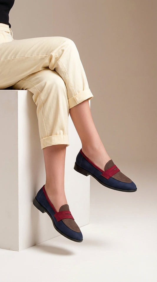 Silvia | Mocasines bicolor Vintage