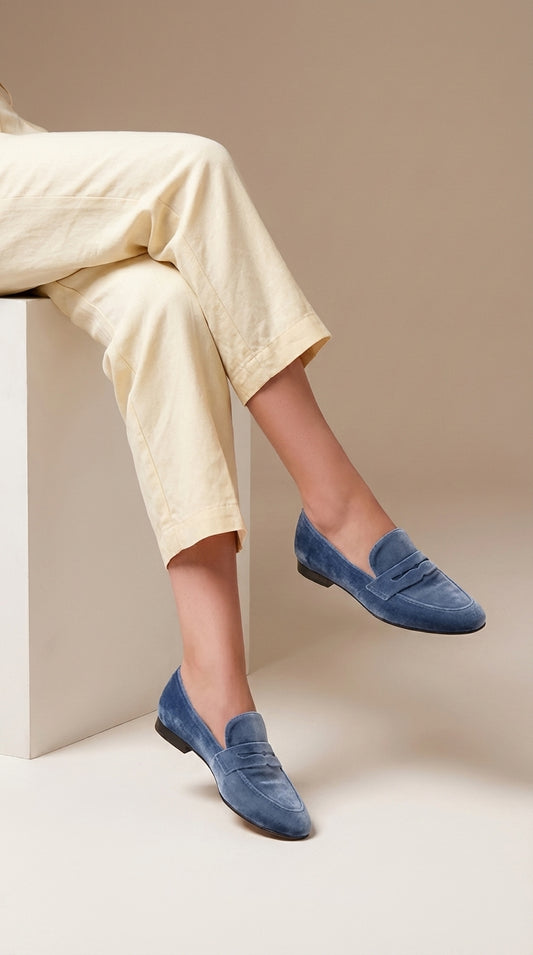 Noemi | Mocasines de terciopelo Vintage