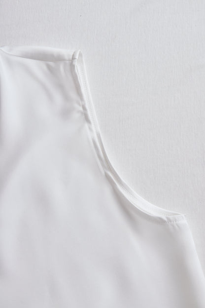 Blusa sin mangas con detalle floral en relieve
