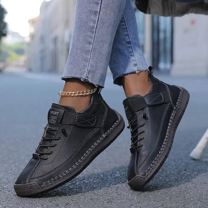 Zapatillas confort de cuero