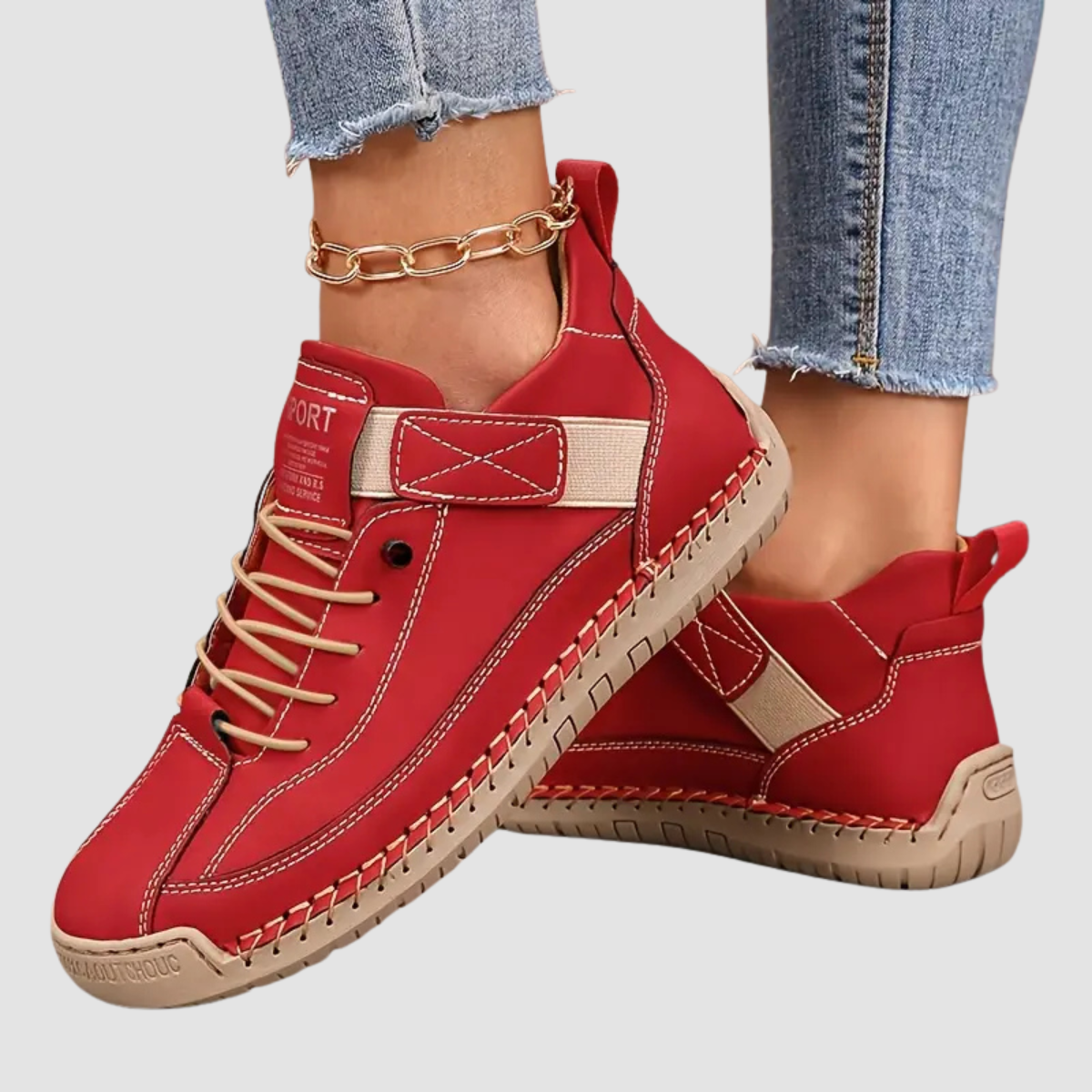 Zapatillas confort de cuero
