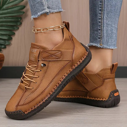 Zapatillas confort de cuero