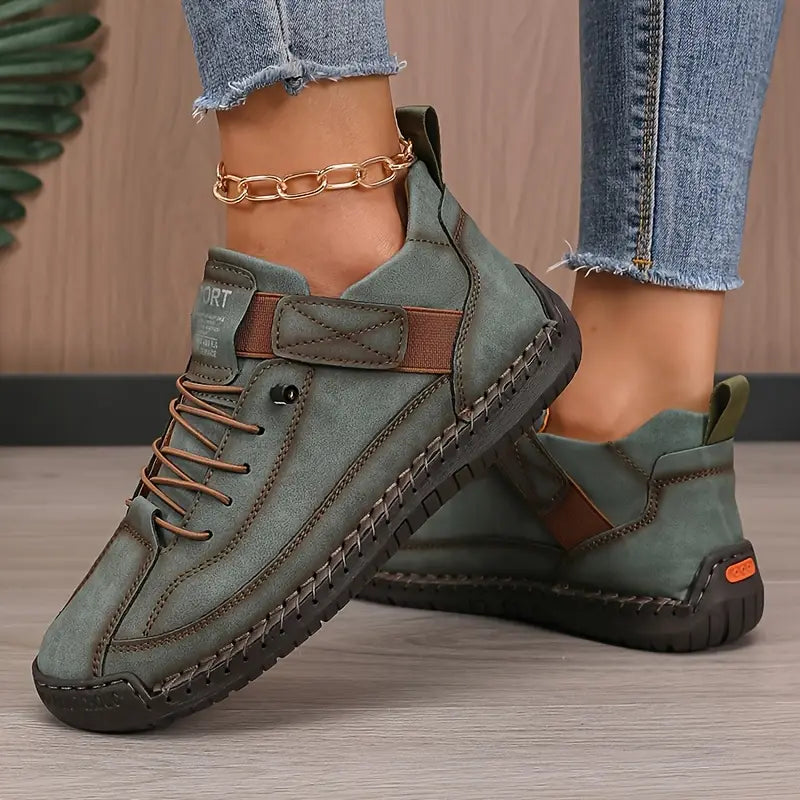 Zapatillas confort de cuero