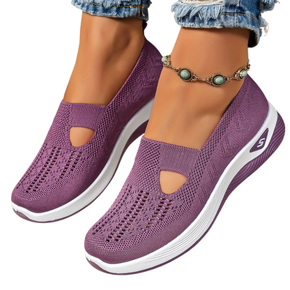 Zapatillas cómodas de tejido transpirable sin cordones