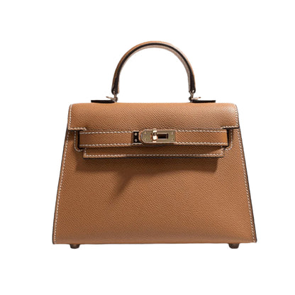 Bolso estructurado de mano con solapa