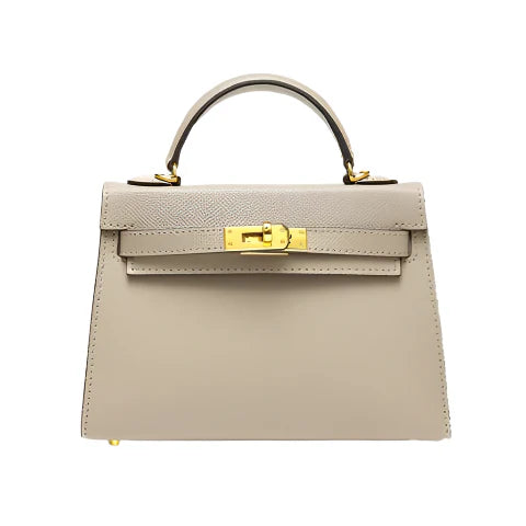 Bolso estructurado de mano con solapa