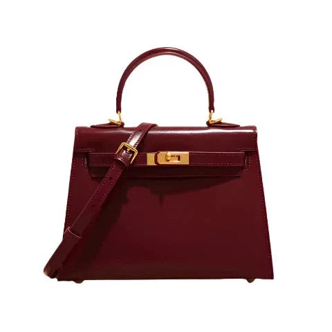 Bolso estructurado de mano con solapa