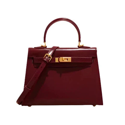Bolso estructurado de mano con solapa
