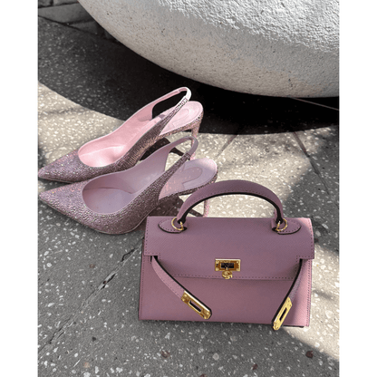 Bolso estructurado de mano con solapa