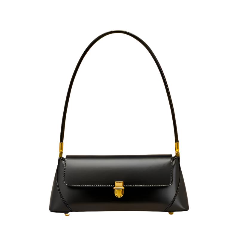Bolso de hombro estructurado con solapa