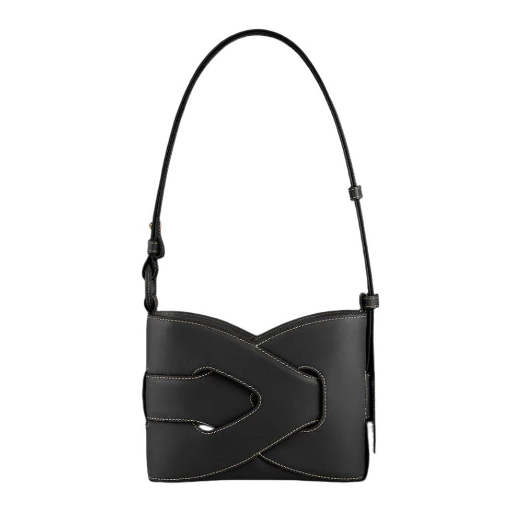 Bolso de hombro compacto con solapa