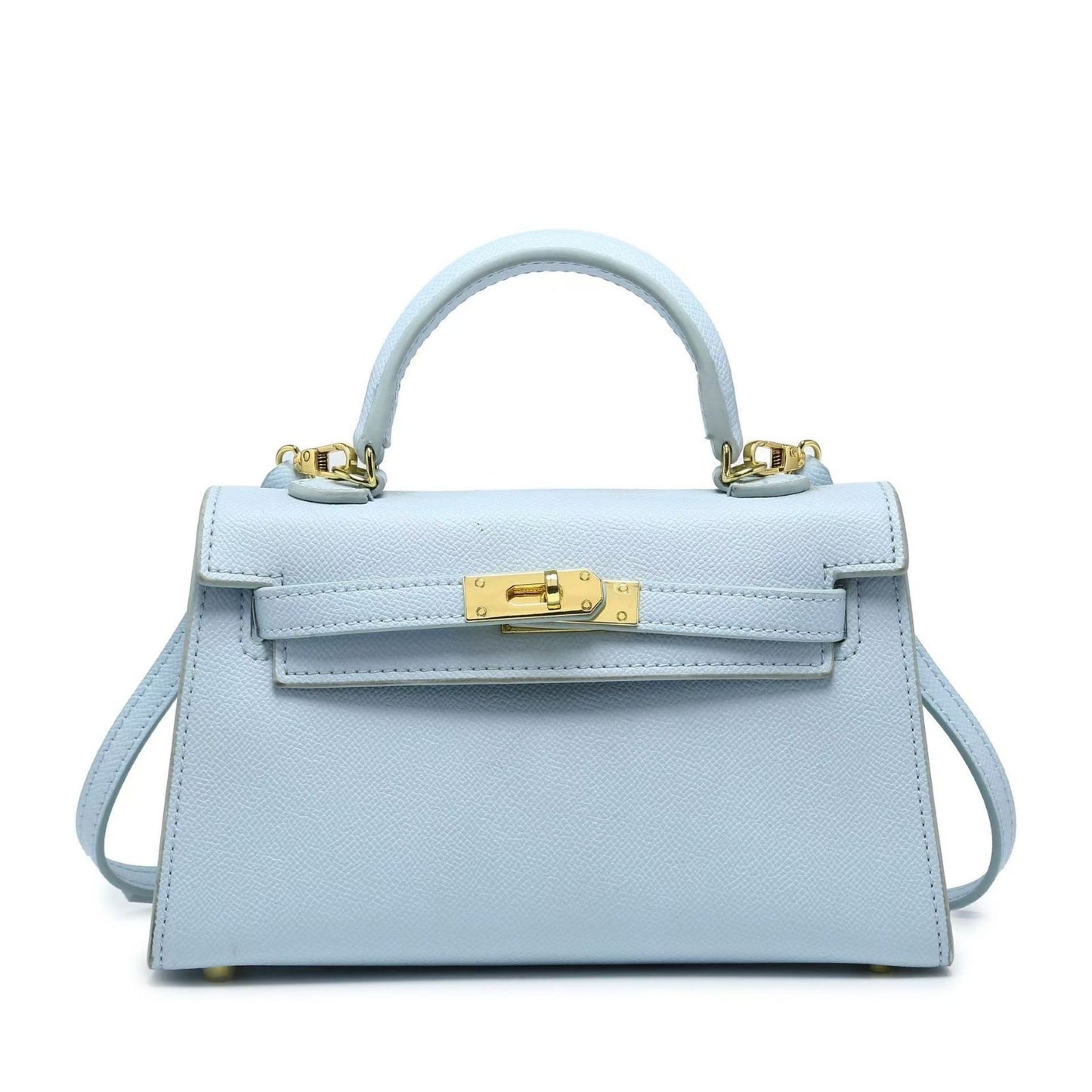 Bolso estructurado de mano con solapa
