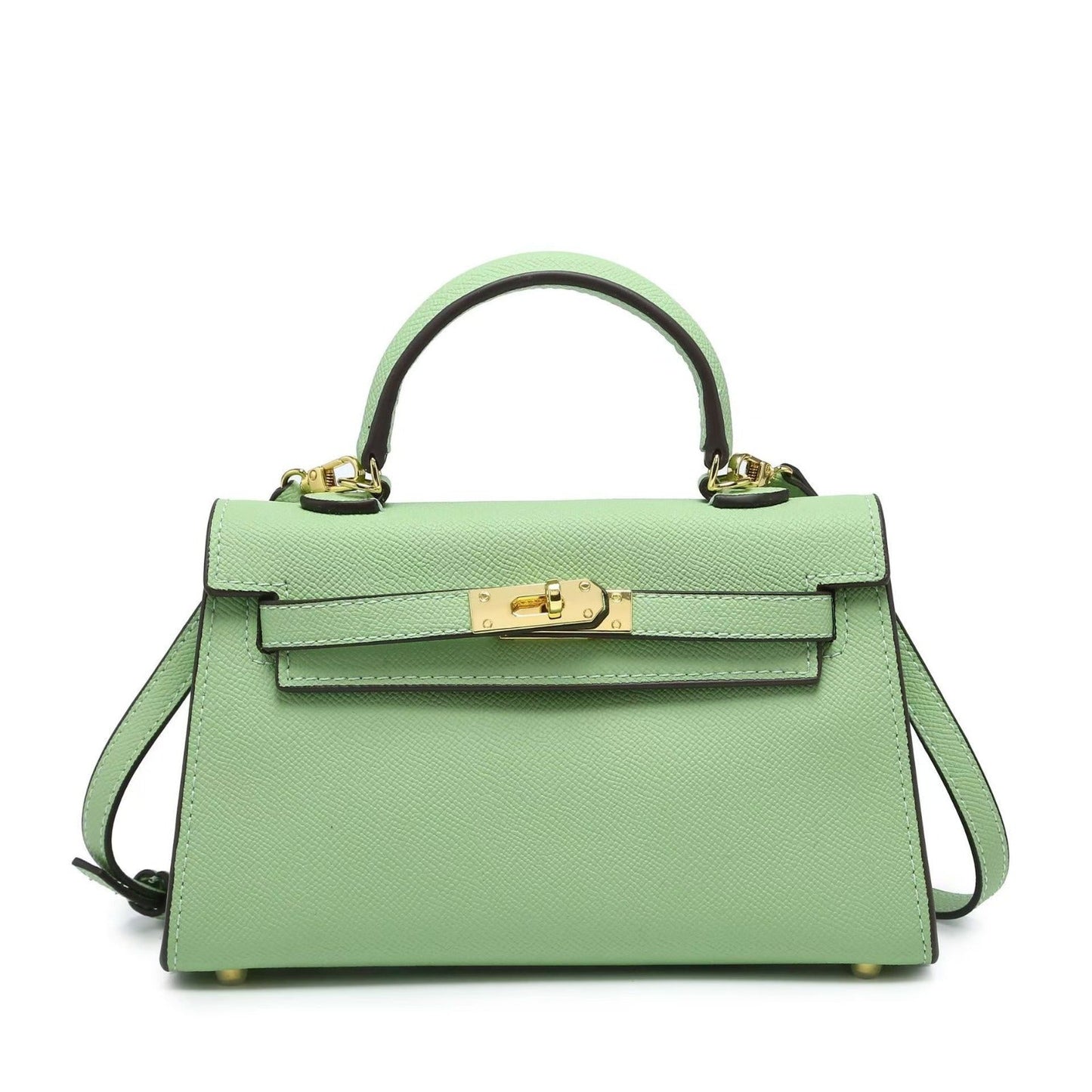 Bolso estructurado de mano con solapa