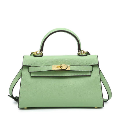 Bolso estructurado de mano con solapa