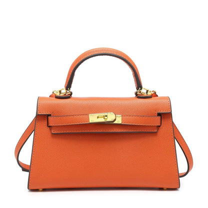 Bolso estructurado de mano con solapa