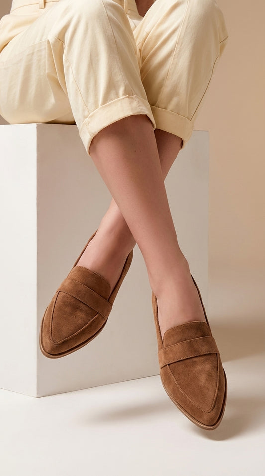 Helen | Mocasines de gamuza suave sin agujetas