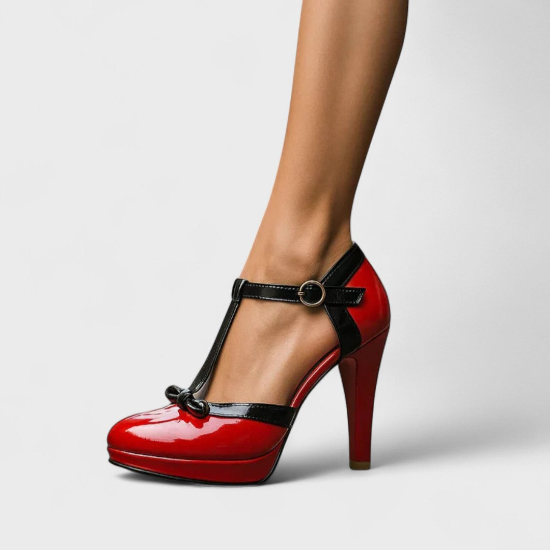 Zapatos de tacón con pulsera y plataforma