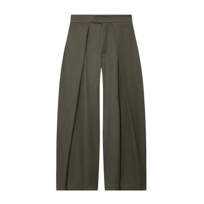 Pantalón de vestir de tiro alto con pierna amplia