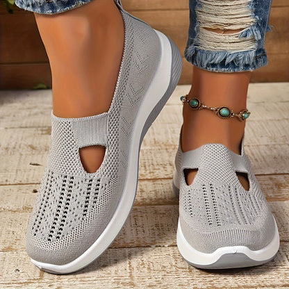 Zapatillas cómodas de tejido transpirable sin cordones