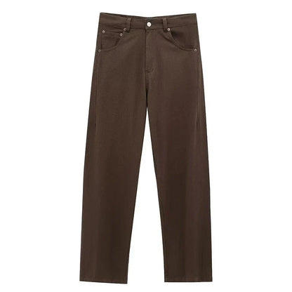 Jeans de corte recto con tiro medio