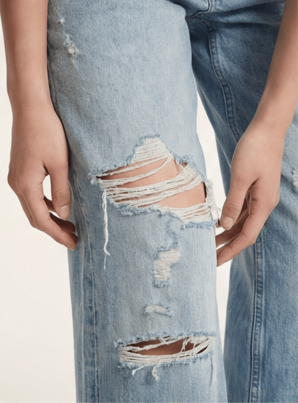 Jeans de tiro alto con corte recto