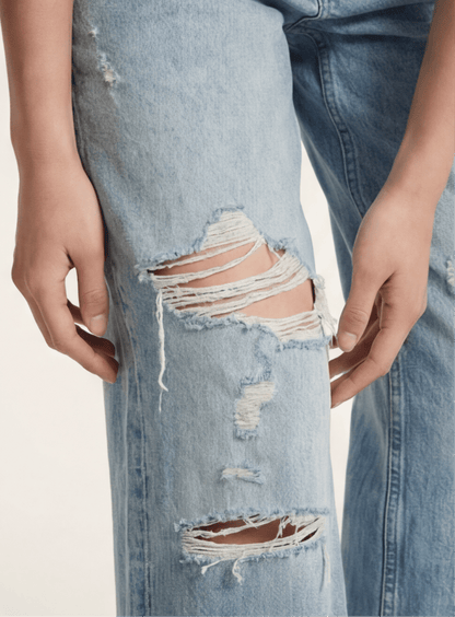 Jeans de tiro alto con corte recto