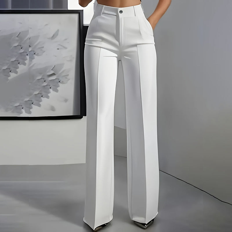 Pantalón de tiro alto de corte recto