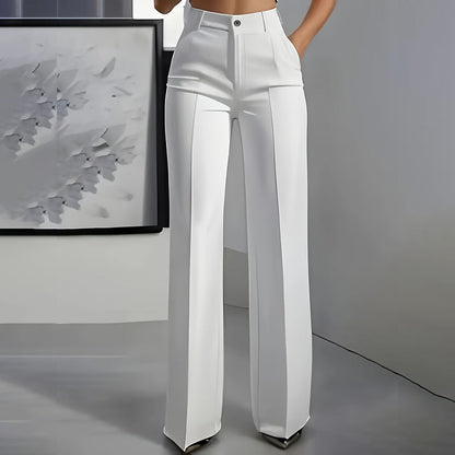 Pantalón de tiro alto de corte recto
