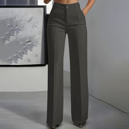 Pantalón de tiro alto de corte recto